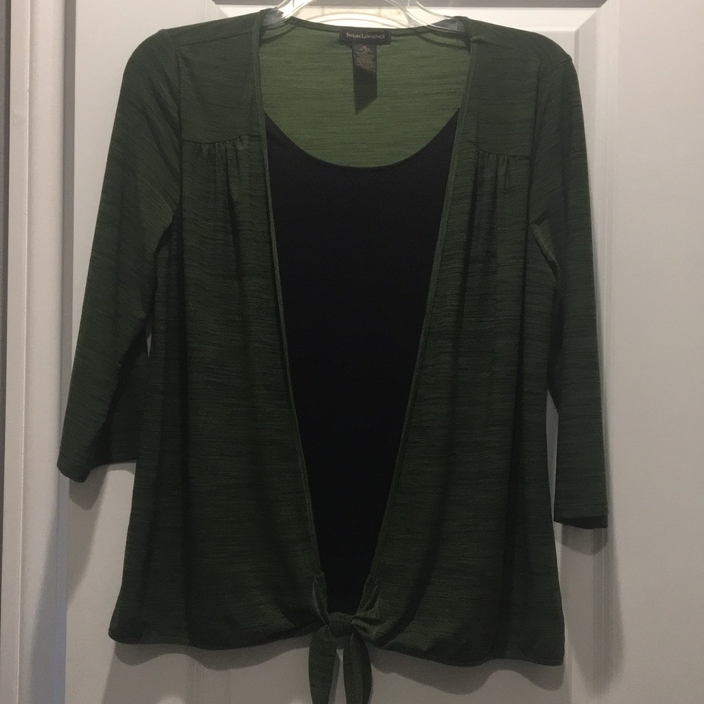 Layered tie front top size XL by Susan Lawrence